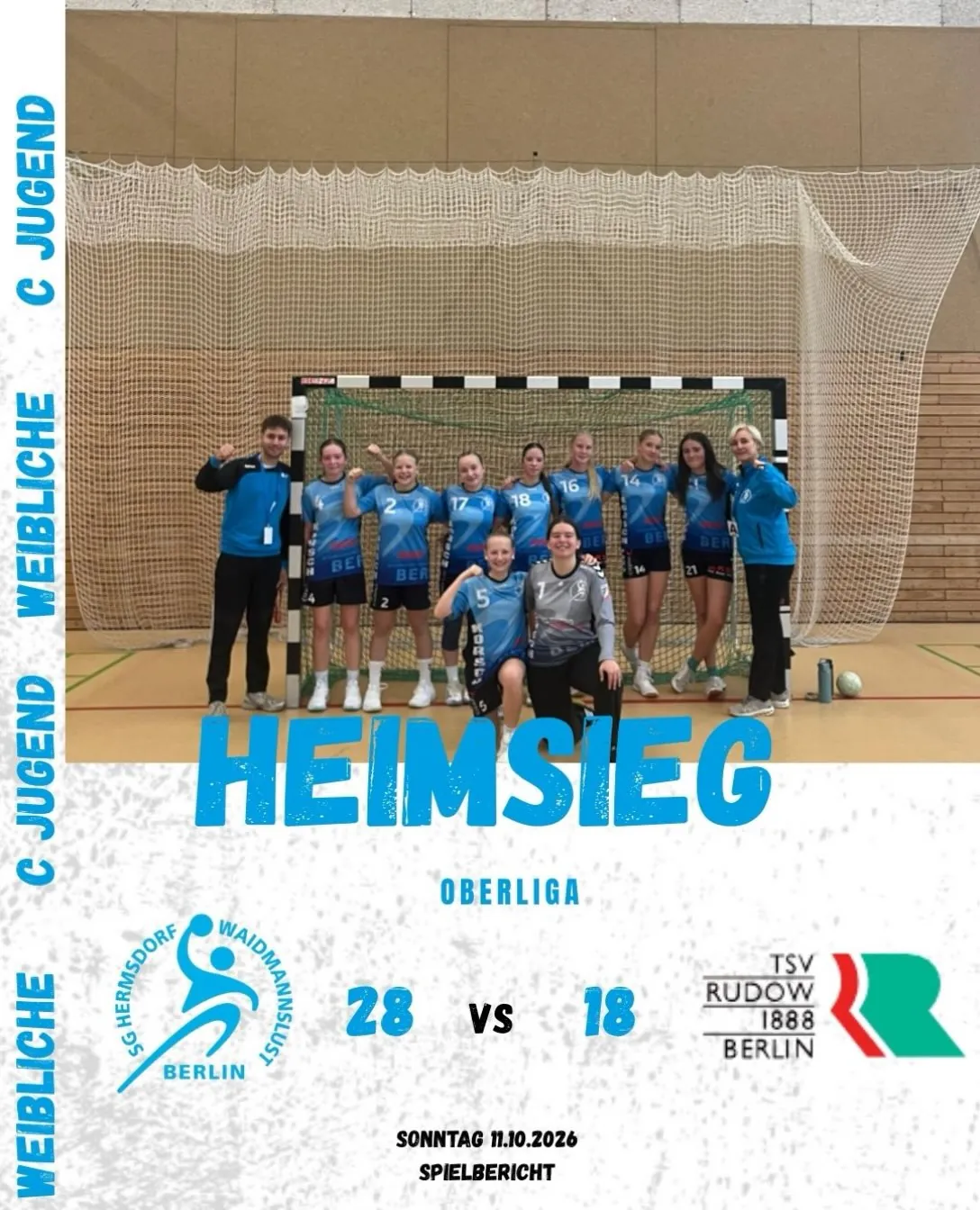 Foto 1 zum Beitrag Unsere weibliche C1 konnte sich in der Oberliga mit einem deutlichen 28:18-Sieg gegen @handballrudow