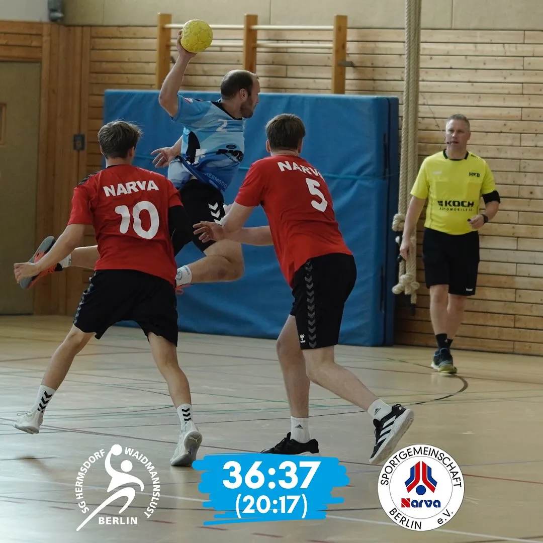 Foto 1 zum Beitrag 📸 Spielbericht | SG Hermsdorf-Waidmannslust – @sgnarva_maenner (36:37)