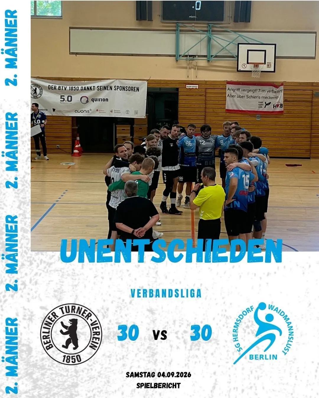 Foto 1 zum Beitrag Verbandsliga 09.05.2026 - BTV 1850 II gegen SG Hermsdorf/ Waidmannslust II