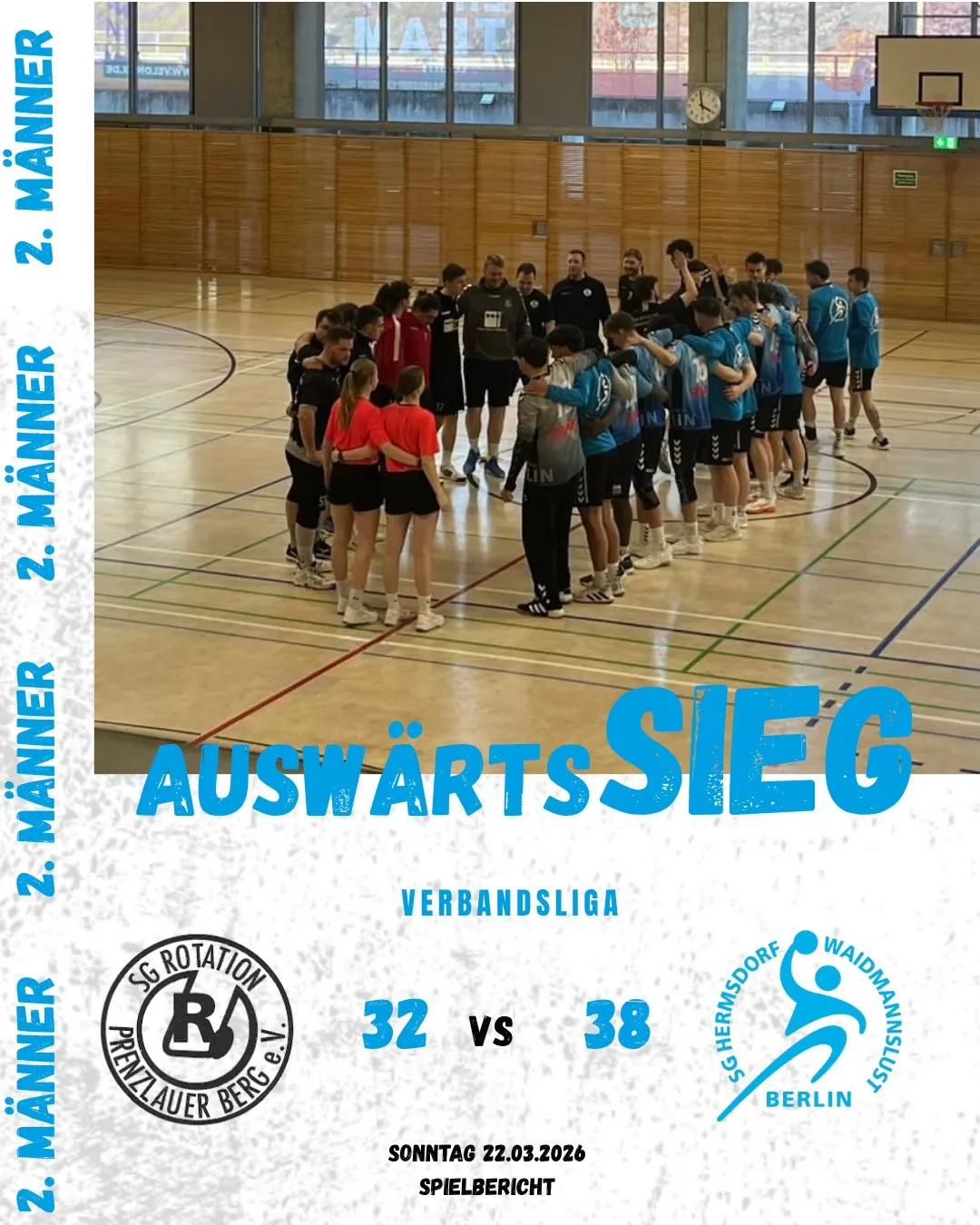 Foto 1 zum Beitrag Verbandsliga 22.03.2026 - SG Rotation P.B. gegen SG Hermsdorf/ Waidmannslust II