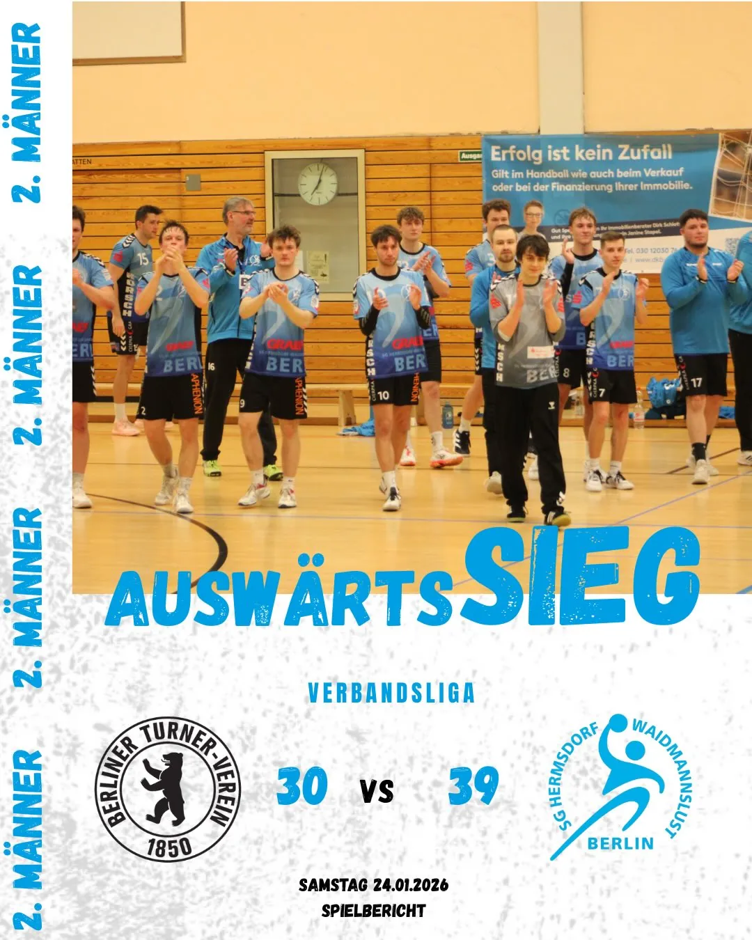 Foto 1 zum Beitrag Verbandsliga 24.01.26 - BTV 1850 II gegen SG Hermsdorf/ Waidmannslust II