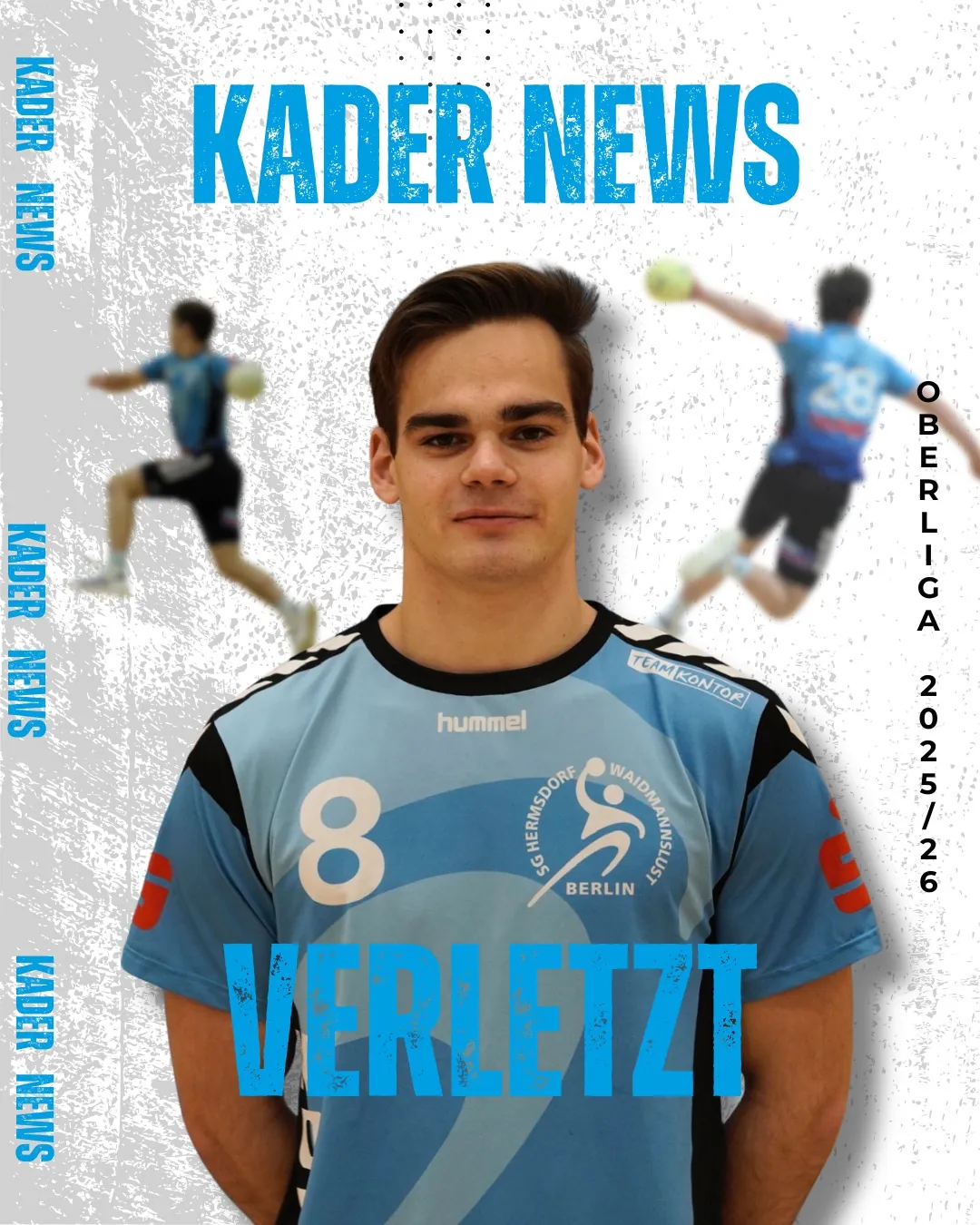 Foto 1 zum Beitrag Bittere Nachricht für unsere Nummer 8: Beim Auswärtsspiel gegen den BTV am 24.01. verletzte sich Jur