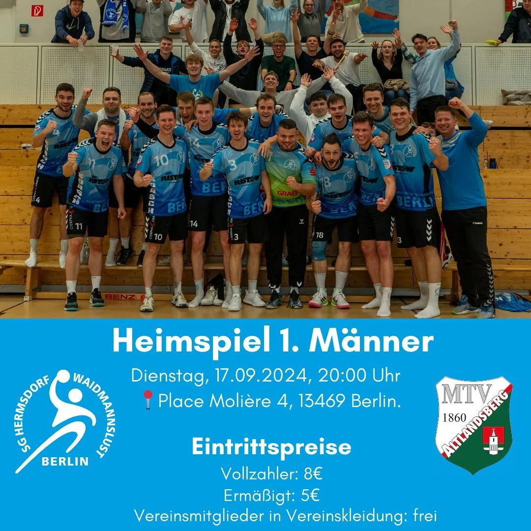 Foto 1 zum Beitrag Am Dienstag den 17.09.2024 um 20:00 Uhr findet das erste Heimspiel der 1. Männer gegen die @mtv_altl