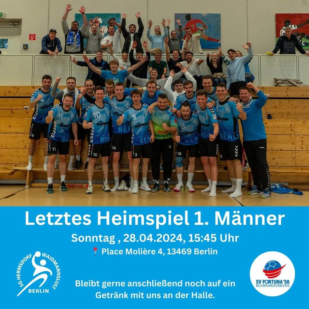 Foto 1 zum Beitrag Liebe Fans, wir laden euch herzlich zu unserem letzten Heimspiel ein.