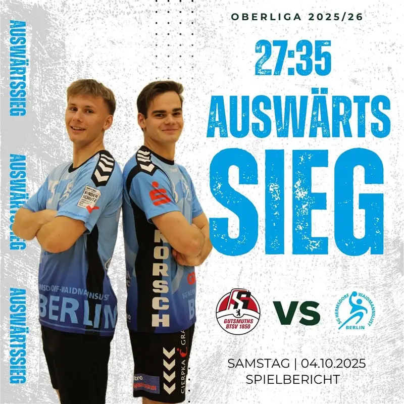 Vorschaubild: Die 1. Männer sicherten sich am Wochenende einen souveränen Auswärtssieg gegen die @btsv_1850
